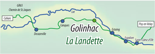 route de compostella a golinhac